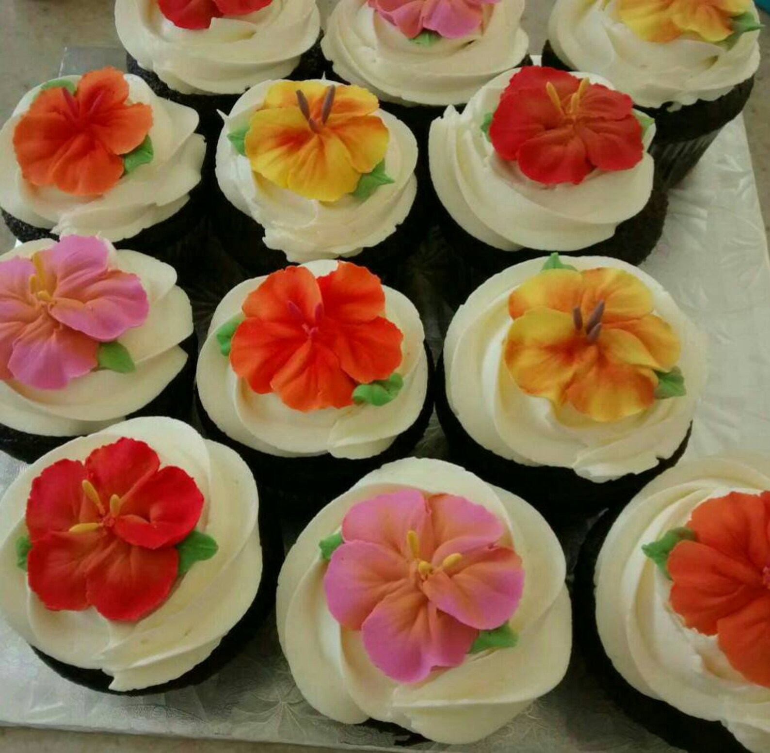 Royal Icing Hibiscus Flowers in Bright Summer Colours With Etsy