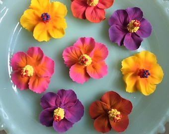 Royal Icing Edible Hibiscus Flowers