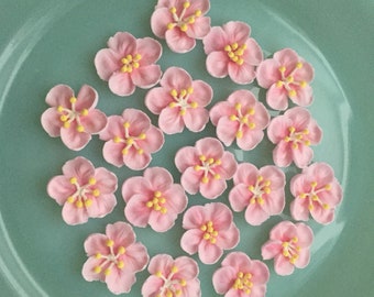 Royal Icing Cherry Blossom Flowers Soft Pink