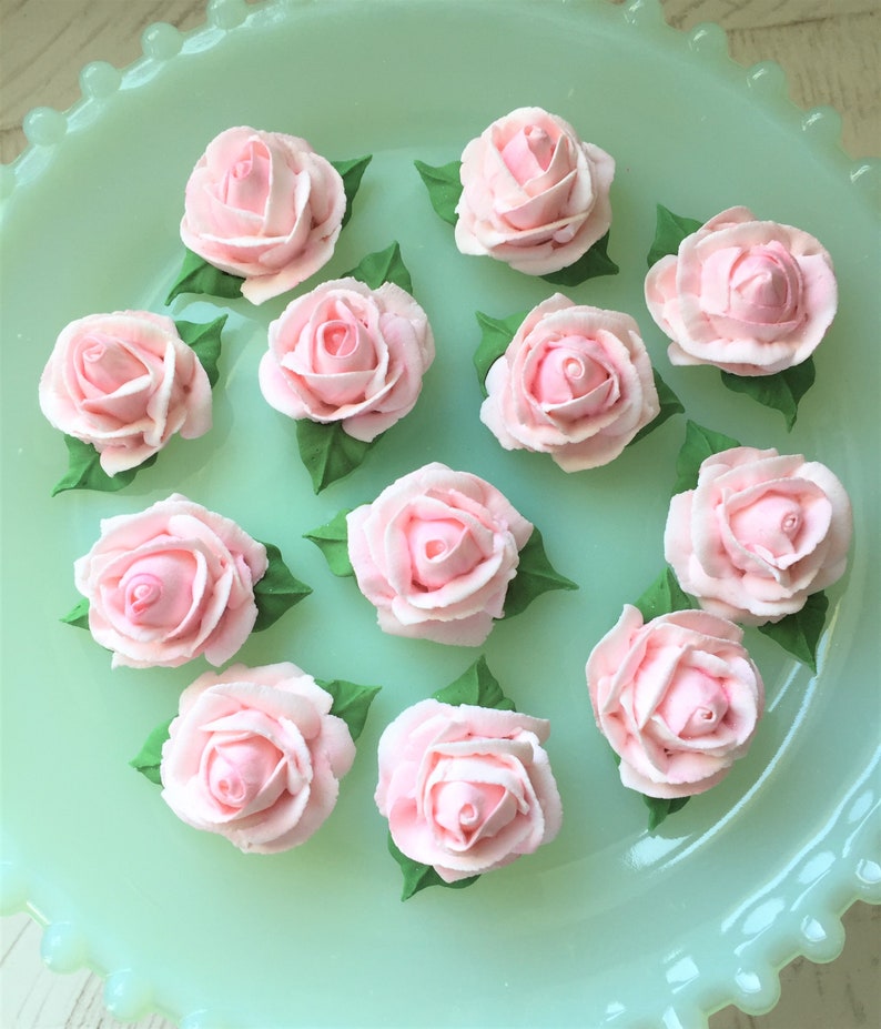 Magical Royal Icing Roses in Soft Pink Garden Fairy Parties Etsy
