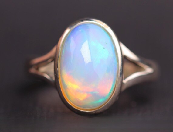 Size 7 Ethiopian Opal Ring High Quality Opal October Birthstone Rainbow Fire Opal Fire Opal Jewelry Etsy Canada