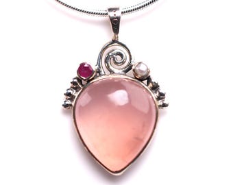 Ciondolo Ametista Viola Argento e Collana - Dimora degli Angeli Gioielli