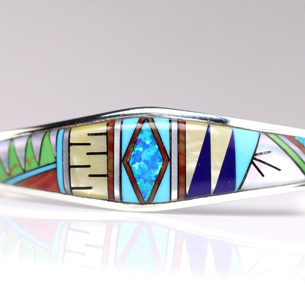 Oval Inlay Turquoise Cuff main image 0