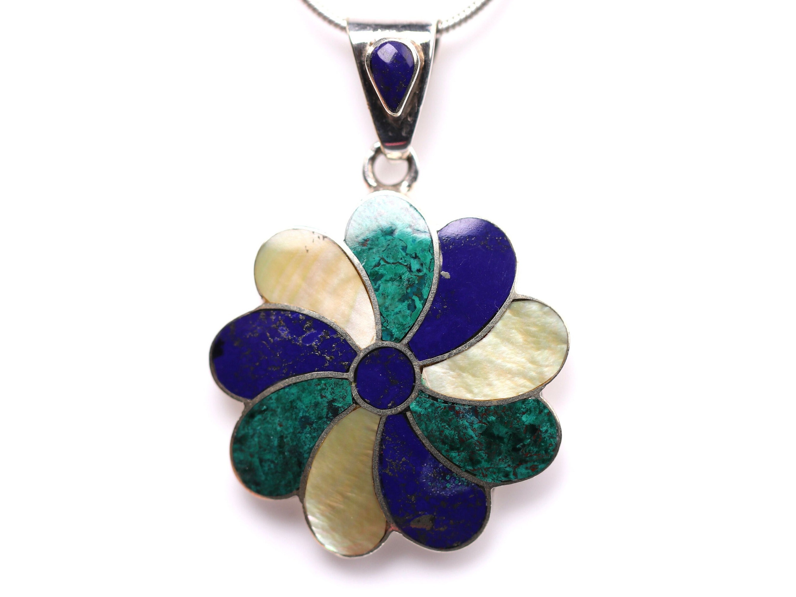 ペルー製 950シルバー マザーオブパール ペンダントトップ ペルー