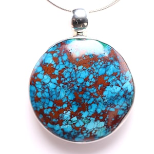 Chilean Chrysocolla Pendant - Sterling Silver One of a Kind Jewelry - Chrysocolla Necklace - Unique Gift