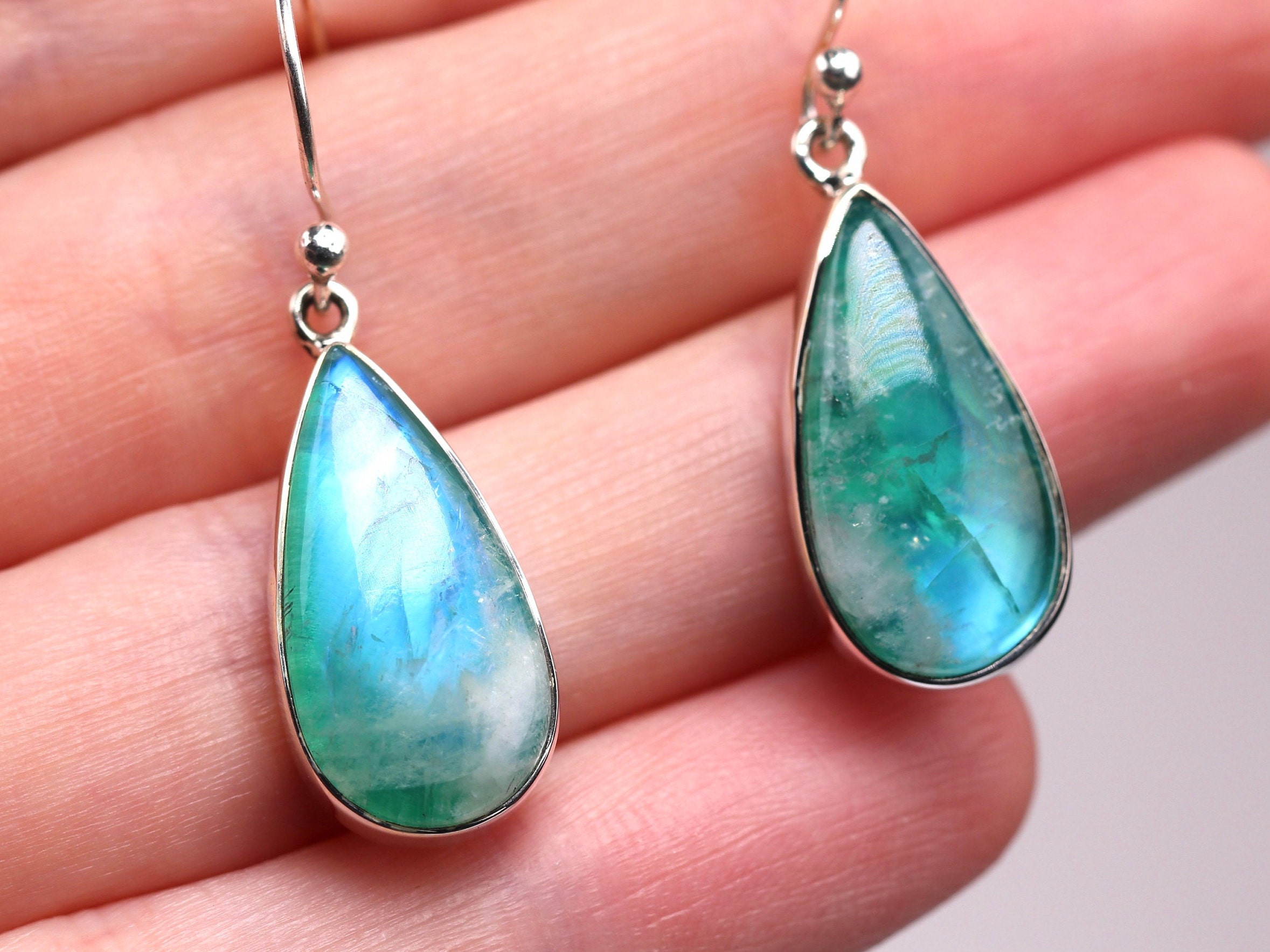 Larimar Stone Radiance Swing Teardrop Pendant Larimar Stone Radiance Swing Teardrop Pendant