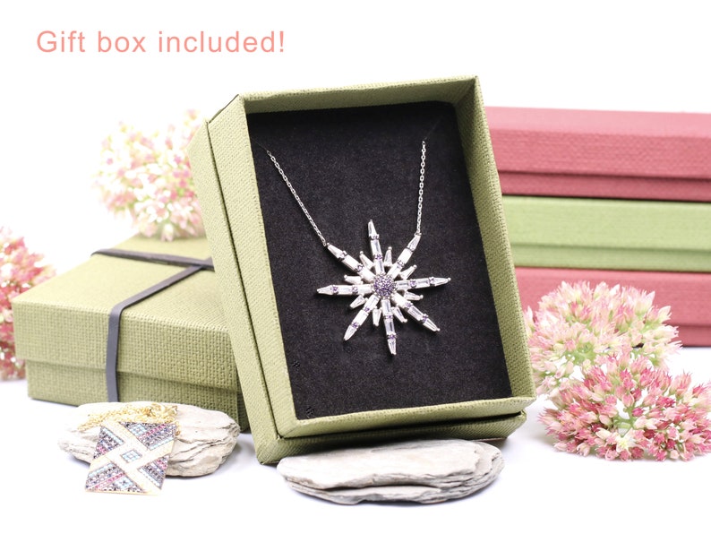 Sterling Silver Prancing Deer Necklace Sterling Silver Micro Pav\u00e9 Pendant