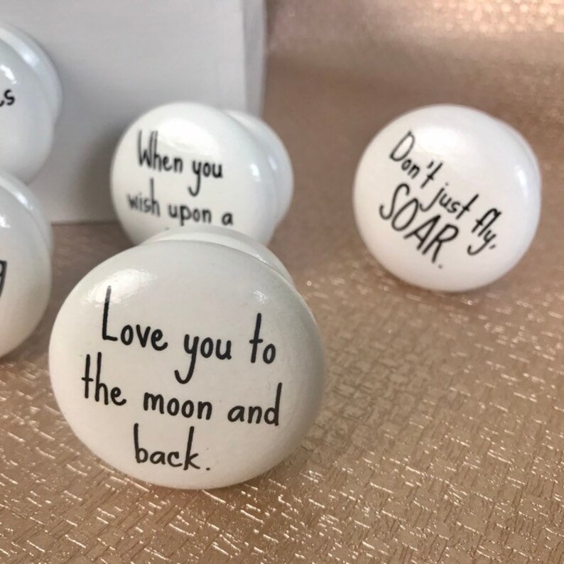 Nursery Quote Knobs Pulls Dresser Knobs Nursery Dresser Etsy