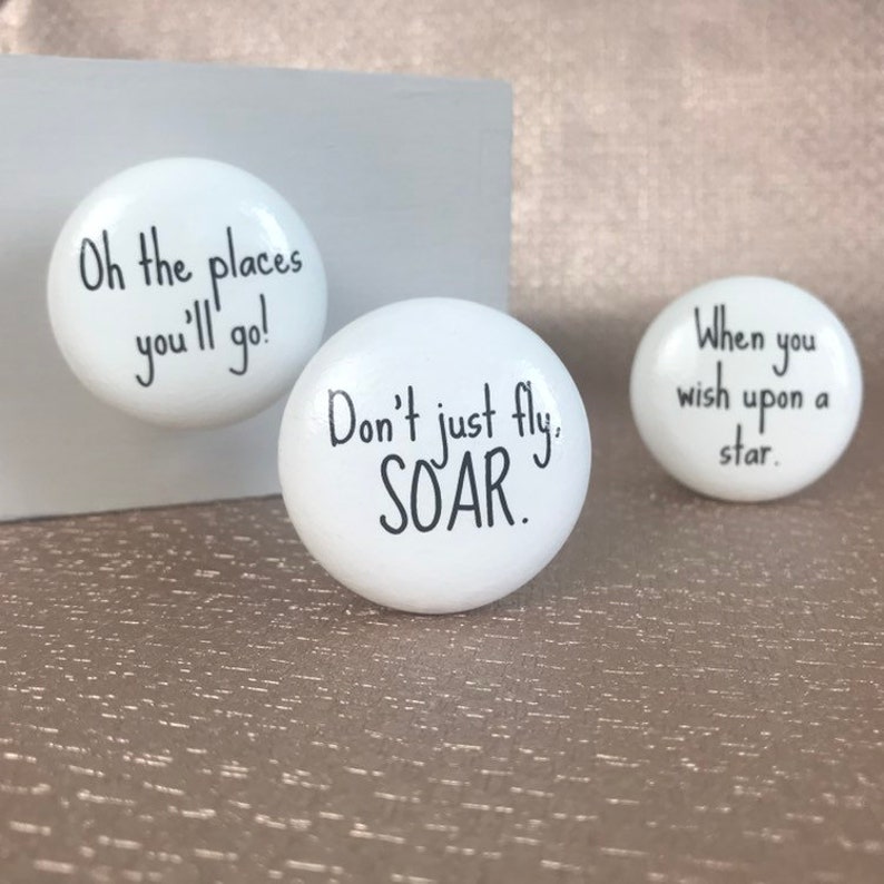 Nursery Quote Knobs Pulls Dresser Knobs Nursery Dresser Etsy