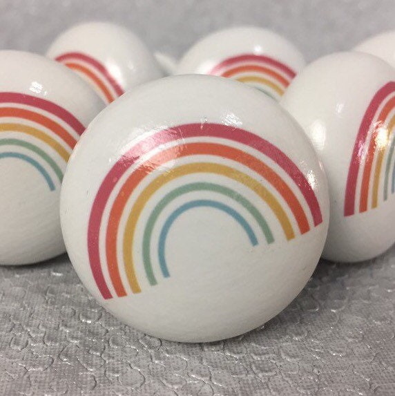 Rainbow Drawer Knobs Cupboard Knobs Rainbow Pulls Rainbow Etsy UK