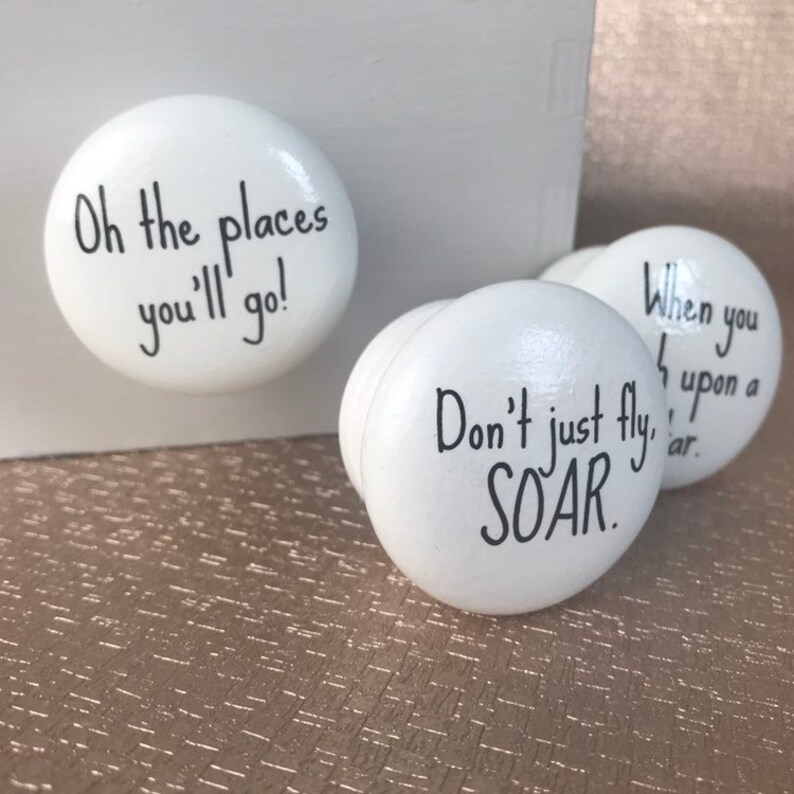 Nursery Quote Knobs Pulls Dresser Knobs Nursery Dresser Etsy