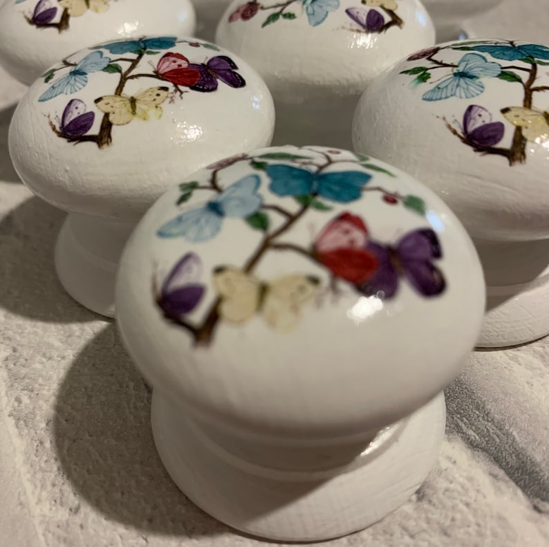 Butterfly Drawer Knob Butterfly Pulls Drawer Pulls Dresser Etsy