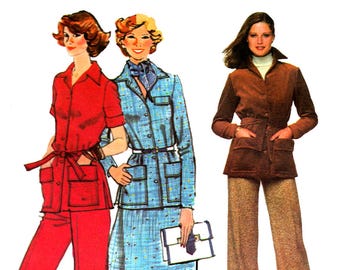 Women's Skirt and Jacket Sewing Pattern Lined A-Line