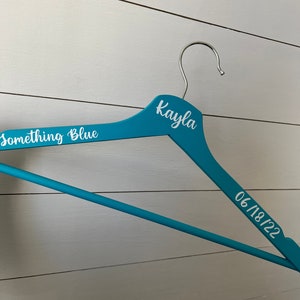 Something Blue Bride Personalized Hanger Gift