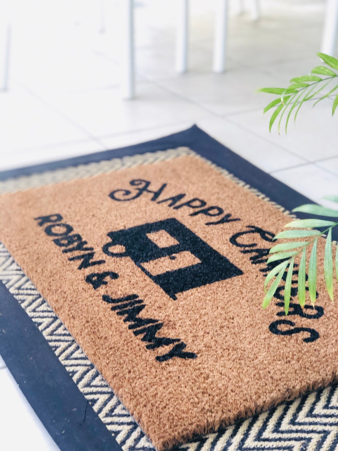 Personalised Happy Campers Coir Door Mat Camping Doormat Etsy