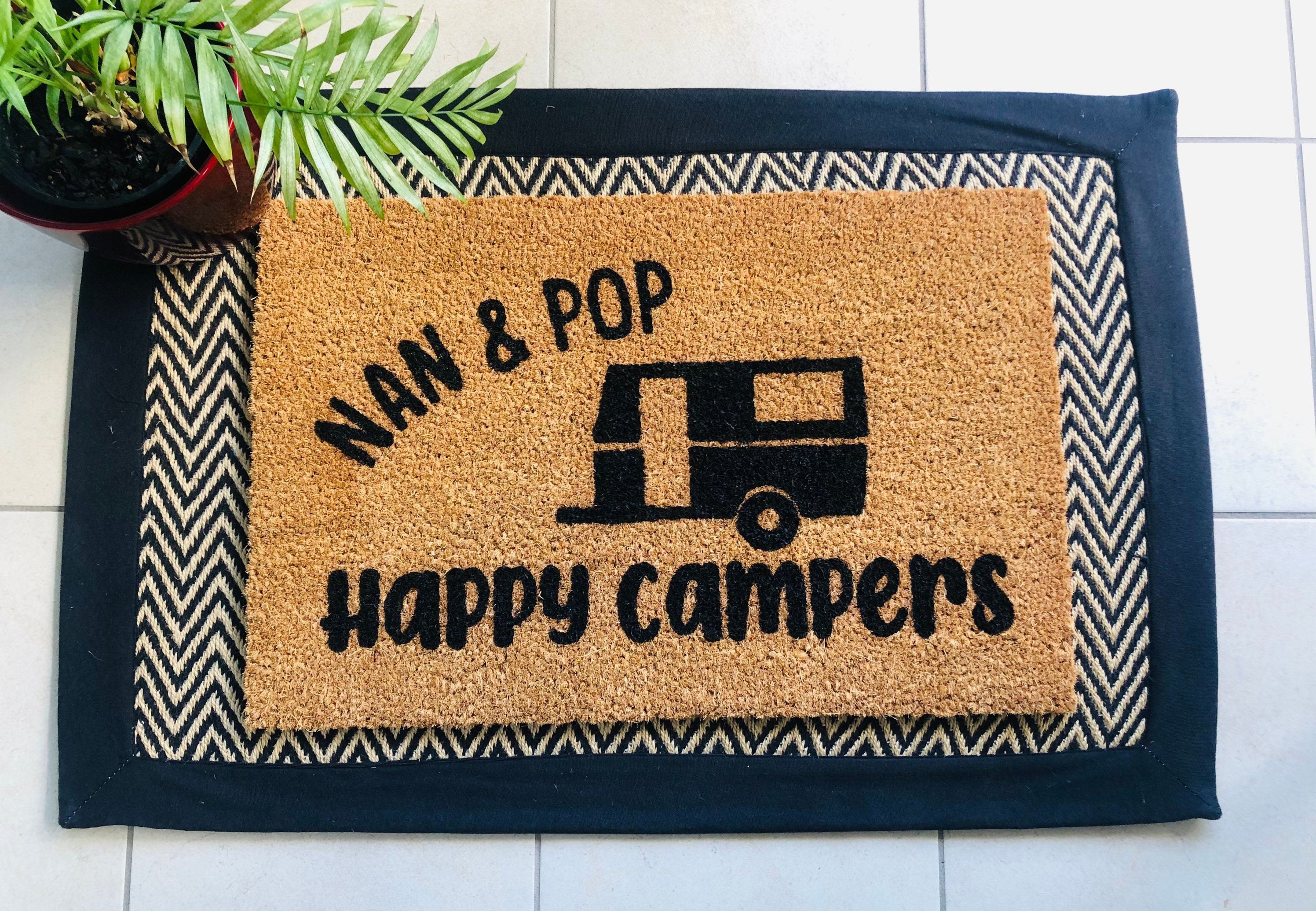 Personalised Camping Door Mat Caravan Doormat Mat Etsy