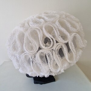 Iridescent Ruched White Turban Headwear Turban Headband in White Iridescent Metallic - Women main image 4