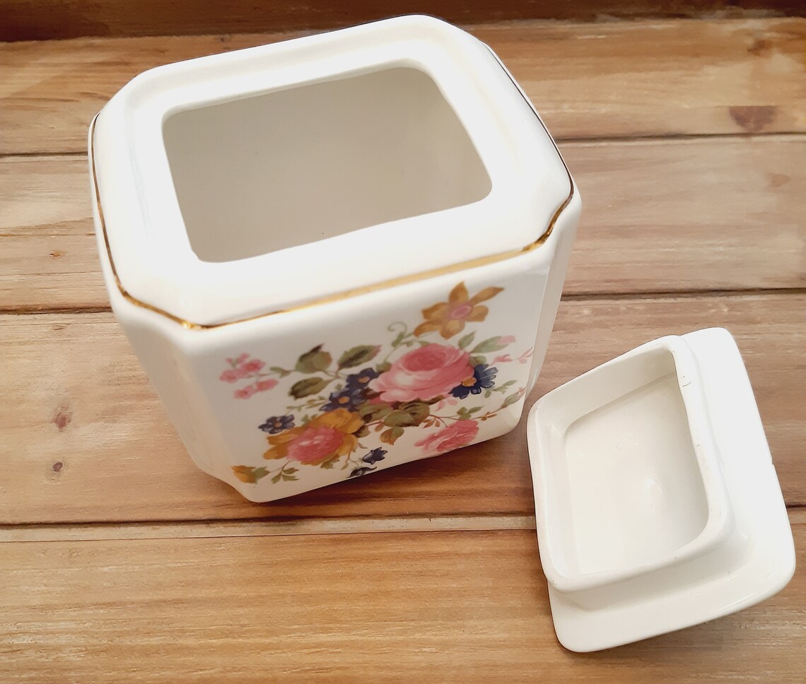 Sadler Tea Caddy Vintage Tea Container Ceramic Storage Jar Etsy