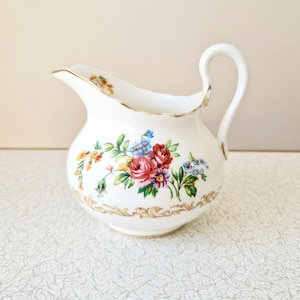 Vintage Bone China Milk Jug: New Chelsea Staffordshire Cottagecore