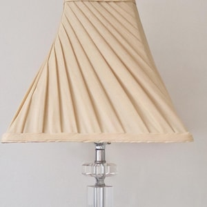 Vintage Buttermilk Pleated Lampshade: Soft Yellow Decor