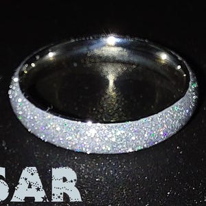 Stellar Glitz Holographic Reflective Glitter Stainless Steel and UV Resin Rings - Whole Sizes 3-16 Quasar