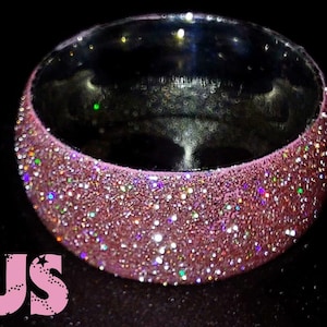 Stellar Glitz Holographic Reflective Glitter Stainless Steel and UV Resin Rings - Whole Sizes 3-16 Venus