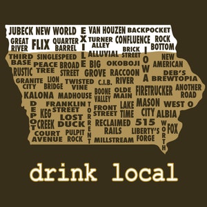 Drink Local - Iowa Beer T-shirt
