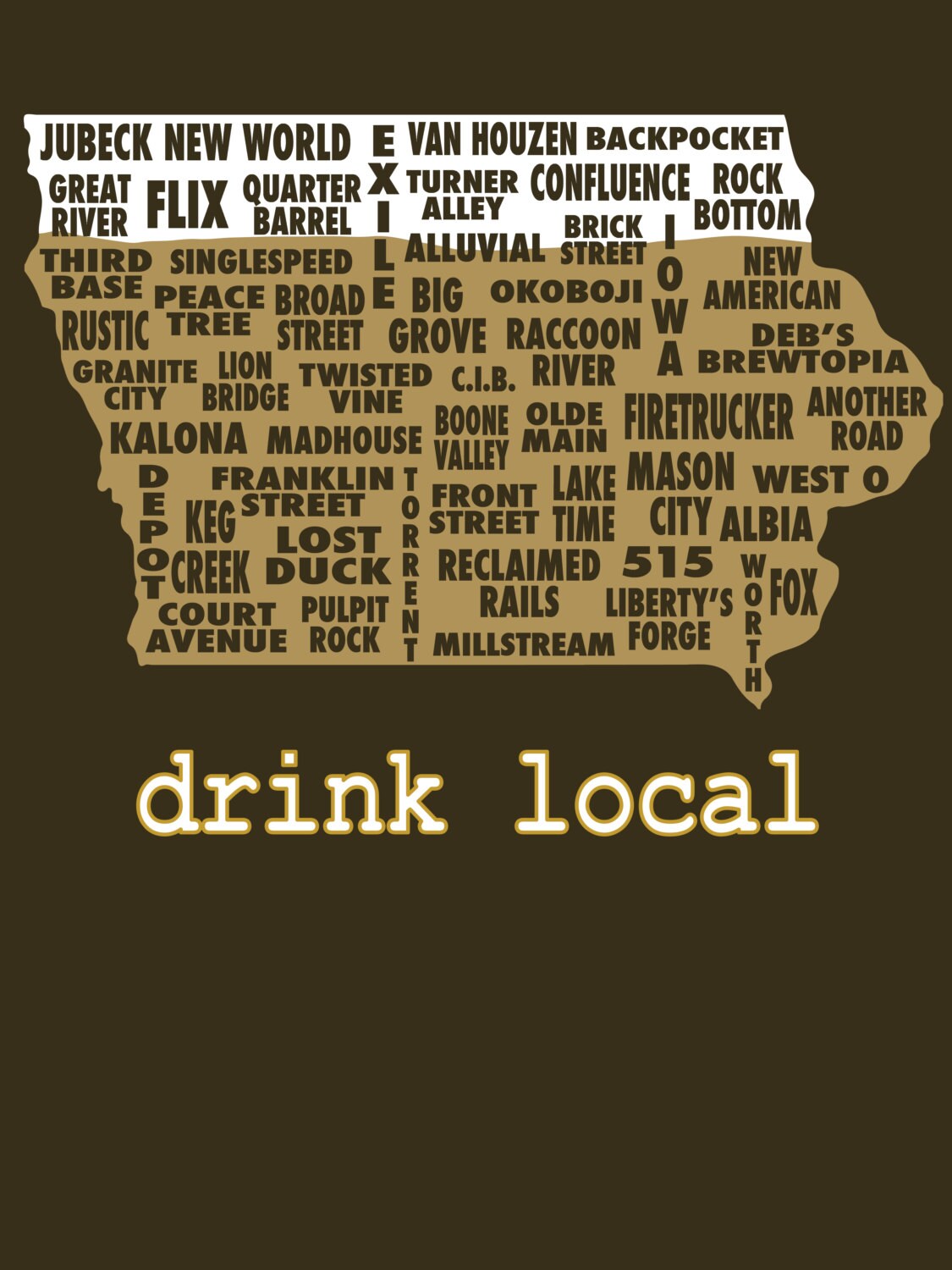 Drink Local - Iowa Beer T-shirt