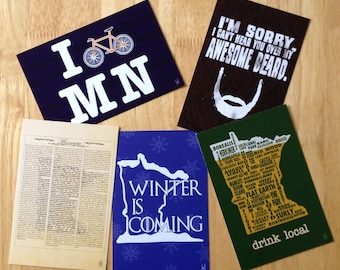 5 Minnesota Postcards (4" x 6") (Your choice)