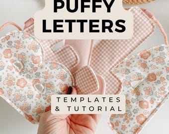 BANNER TUTORIAL - Puffy Letter Bunting Tutorial – Simple Alphabet & Number Banner Templates (PDF Download)