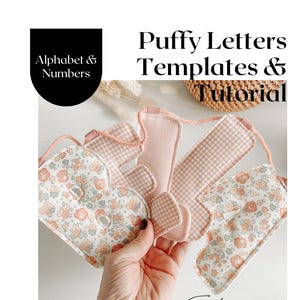 BANNER TUTORIAL - Puffy Letter Bunting Tutorial – Simple Alphabet & Number Banner Templates (PDF Download)