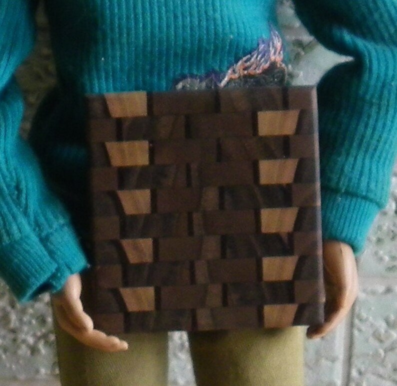 Miniature wooden cutting board scale 1/6 for doll diorama image 5