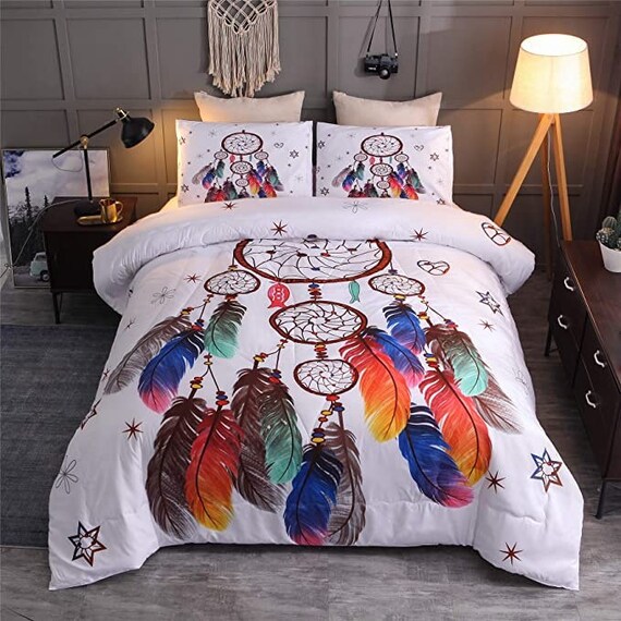 Dreamcatcher Bohemia Comforter Set Queen Size Etsy