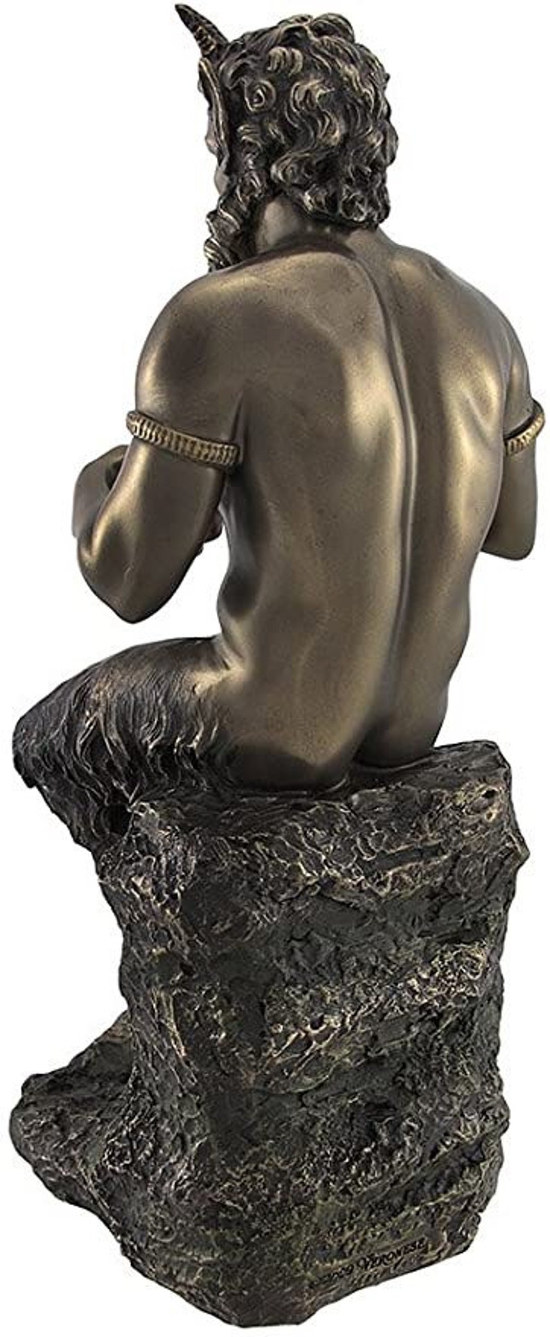 Pan Playing Flute Statue Greek Mythology Faun Bronze finish Etsy