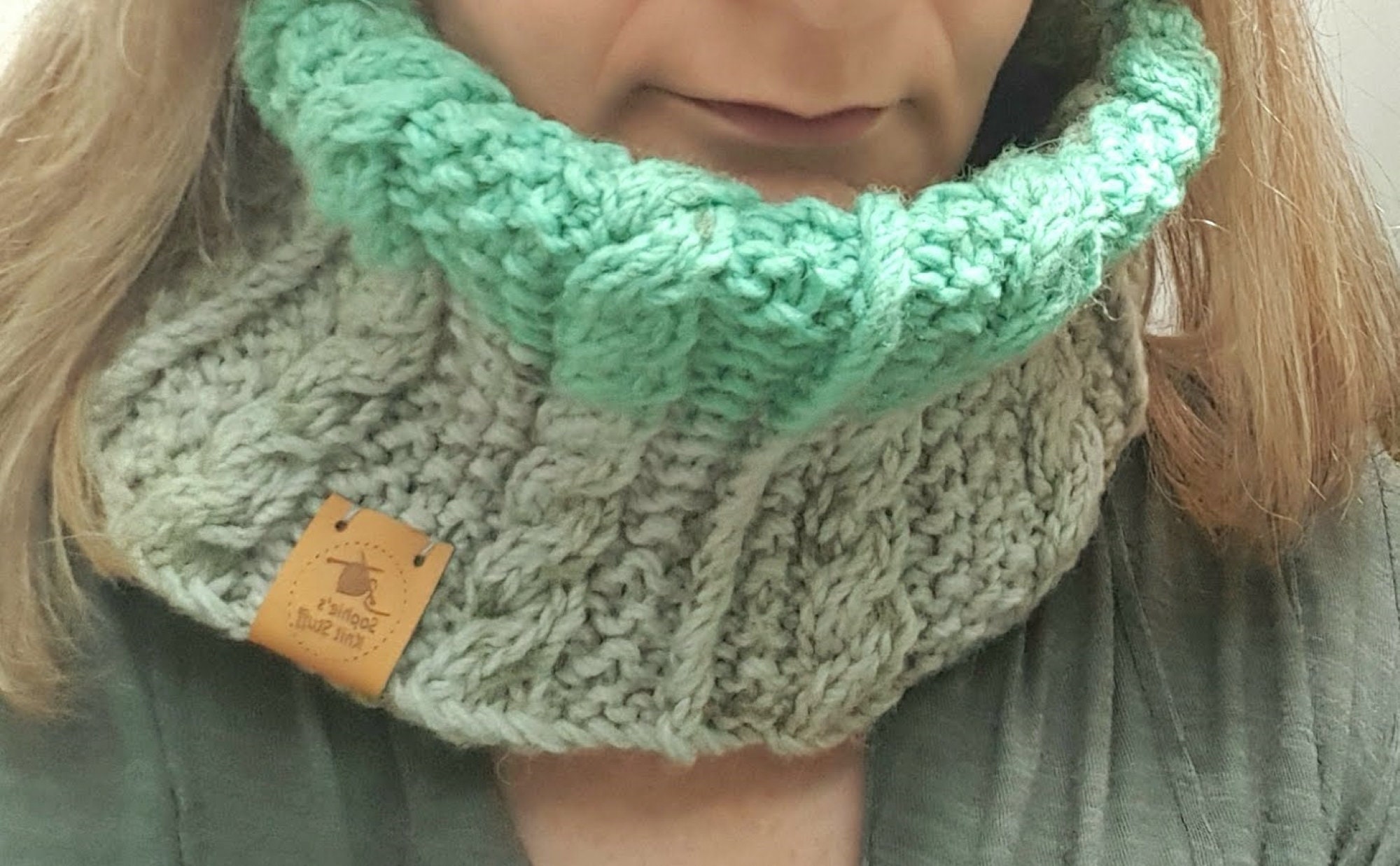 Knitting Pattern for Moss Cable Cowl Neckwarmer , Printable PDF