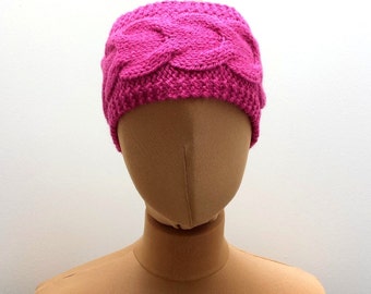 Cable Headband Knitting Pattern, Earwarmer Pattern For Women in 5 Sizes, Easy Instructions English And French.