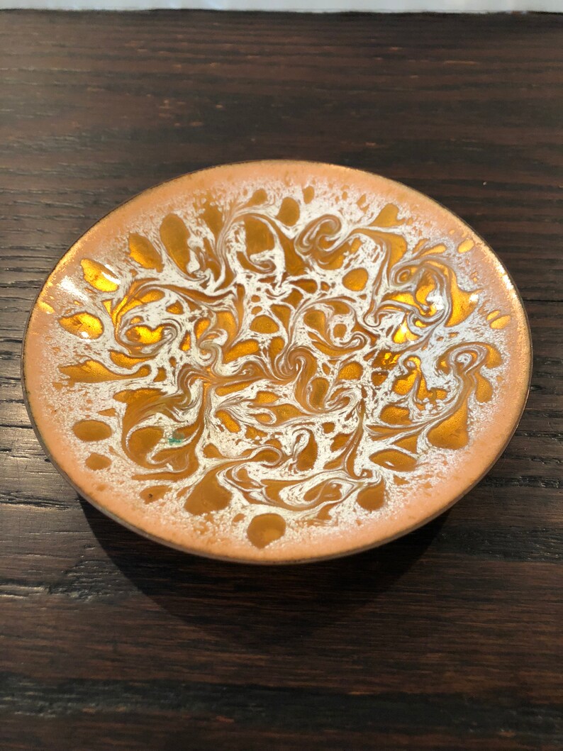 Vintage enamel on copper plate made by Hilderbran of North Etsy