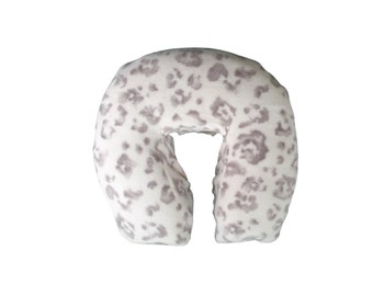 Boiance Massage Face Cradle Cover - "Seamless" Boiance Style Fleece - Neutral Cheetah Print