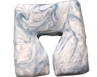 Master Ergonomic Fleece Massage Face Pad Cover - Blue Swirls Print