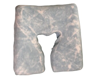 Master Ergonomic Fleece Massage Face Pad Cover - Blue Marbled Print