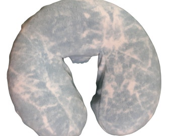 Massage Face Cradle Cover - "Seamless" Crescent Style Fleece - Blue Marbled Print