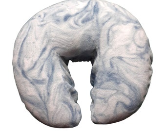 Seamless Oakworks AeroCel Style Fleece Massage Face Pad Cover - Blue Swirls Print