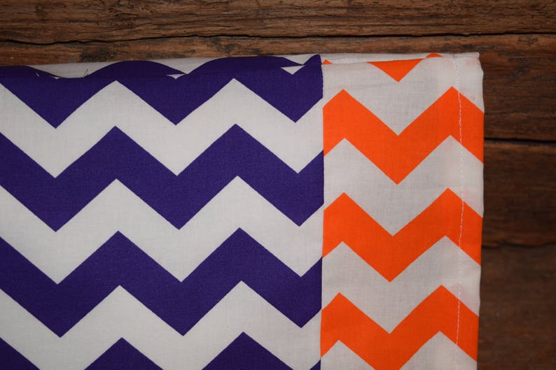 Purple Chevron with Orange Chevron Trim Nap TimeTravel Pillowcase Pillowcase Toddler Pillowcase Mini Pillowcase Fits a 14x20 Pillow Form