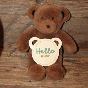 Wooden Monthly Milestones, Baby Photos, Newborn Milestones, Baby Shower Gift, Newborn Photo Props, 3D Bear Milestones, Gender Neutral, Green