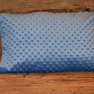 Royal Blue Minky Dot Nap Time/Travel Pillow Cover 14X20