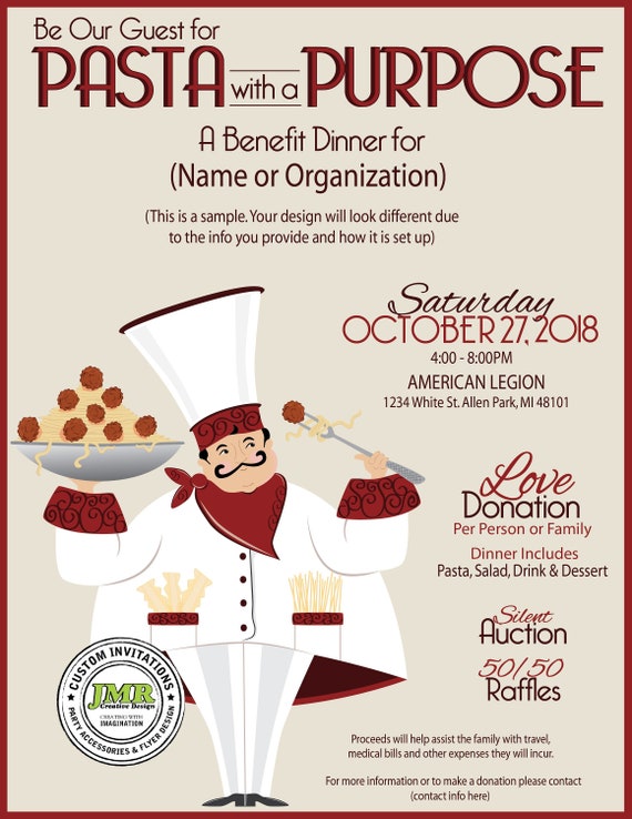 spaghetti dinner fundraiser italian
