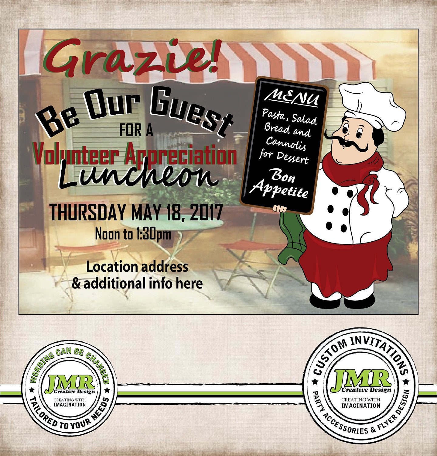 Thank You Luncheon Invitation Staff Appreciation Volunteer Etsy