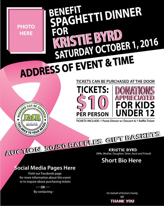 cancer benefit flyer fundraiser flyer cancer ribbon event flyer flyer for fundraiser