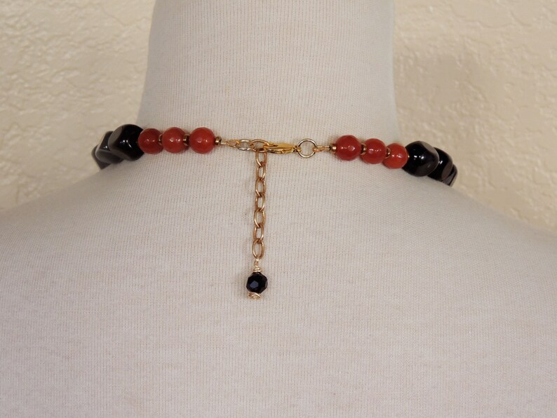 Black Black Statement Necklace Carnelian Statement Necklace Burnt Orange Statement Necklace Orange /& Green Necklace Aventurine Necklace