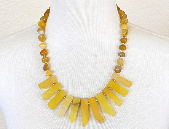 Limited edition mustard yellow Statement floral necklace at ₹2550 | Azilaa